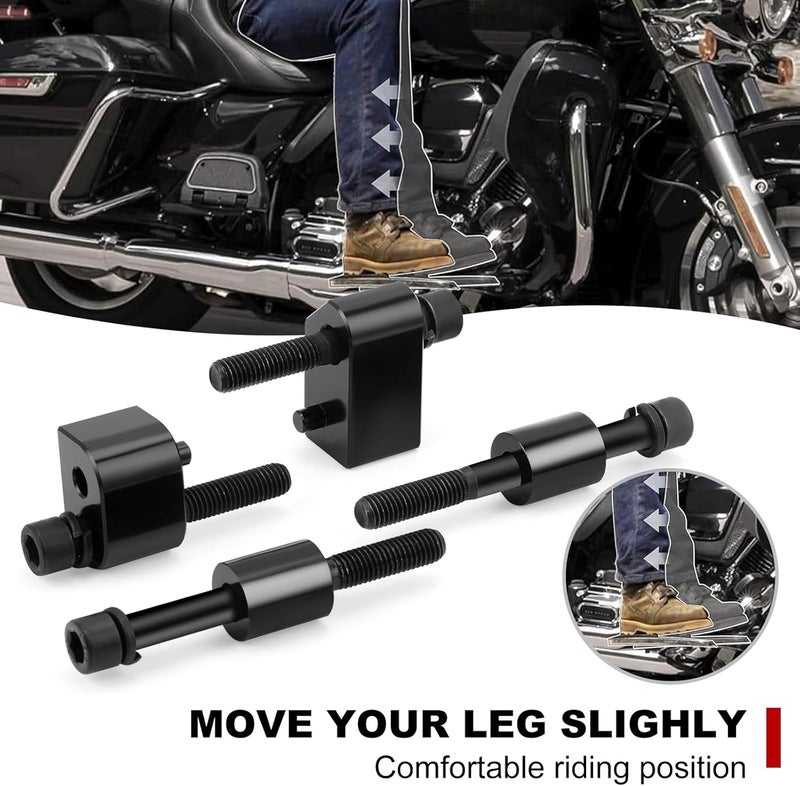 YALTIES 1" & 1.5" Driver Floorboard Extensions, Floor Board Spacers Fit for Harley Davdison Street Glide Electra Glide Road Glide Road King Trikes 2009-2024, FL Trike 2009-2013, Black - Image 3